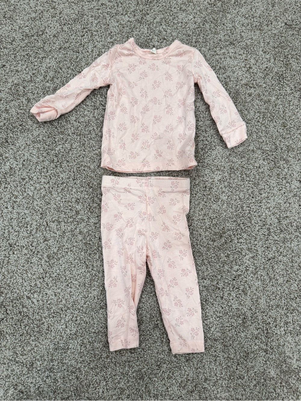 Quincy Mae Pink Floral Two-Piece Pajama Set
